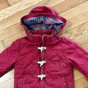 Genuine Oshkosh B'gosh Red Toggle Coat with Hood 4T